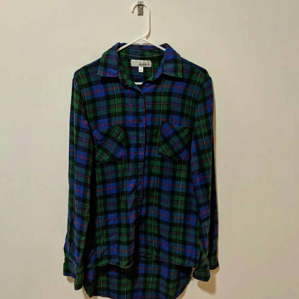 Highlow blue green flannel